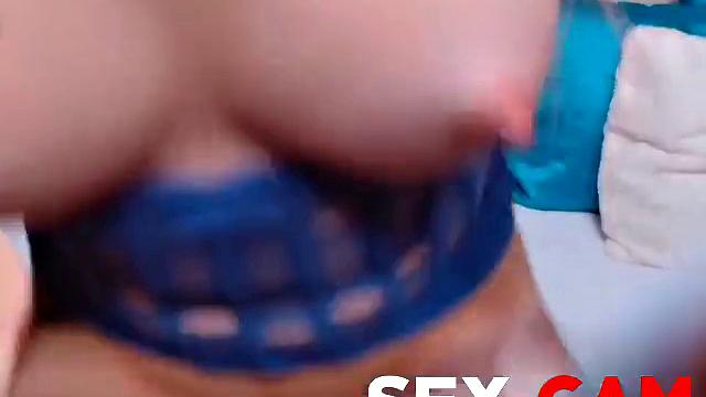 Blonde slut dildo sucking and playing