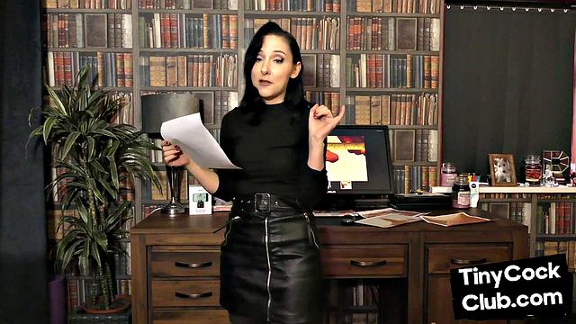 Solo domina reacts while watching small cocks on pics