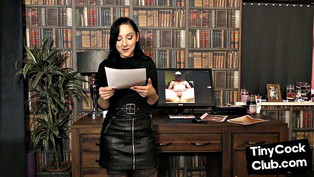 Solo domina reacts while watching small cocks on pics