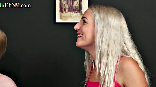 Real CFNM Brit ladies suck cock in group BJ till cumshot