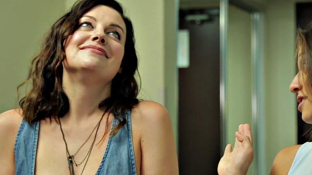 Dirty lez bitch in BFF asshole with her fingers