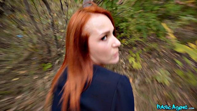 Russian Redhead Fucked in Public