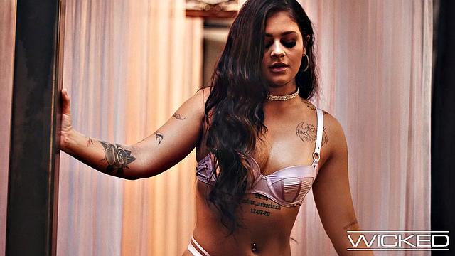 Wicked - Hot Lingerie Brunette Babe Gets A Fast Doggystyle