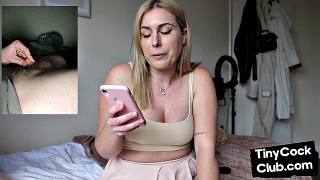 Nasty bigtitted babe comments on small cocks