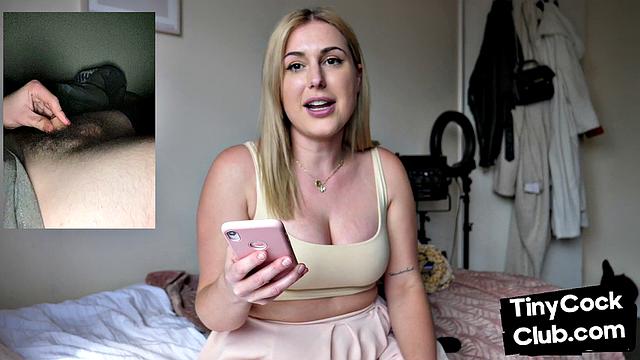 Nasty bigtitted babe comments on small cocks