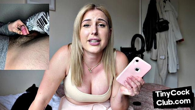 Nasty bigtitted babe comments on small cocks