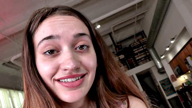 21yo GF gives oiled POV HJ to BF while talking dirty