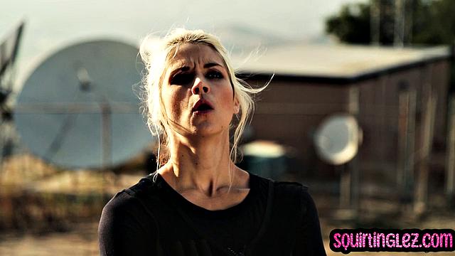 Hot babe gets dominated by lesbo