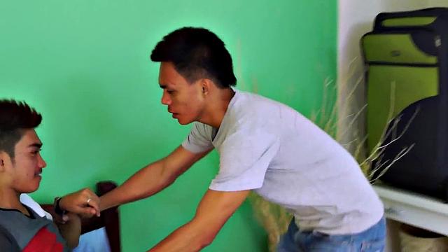 Amateur Asian 21yo rides BF at home after bondage BJ