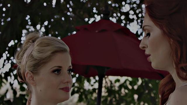 Hairy redhead dyke pleased outdoors by GF to orgasm