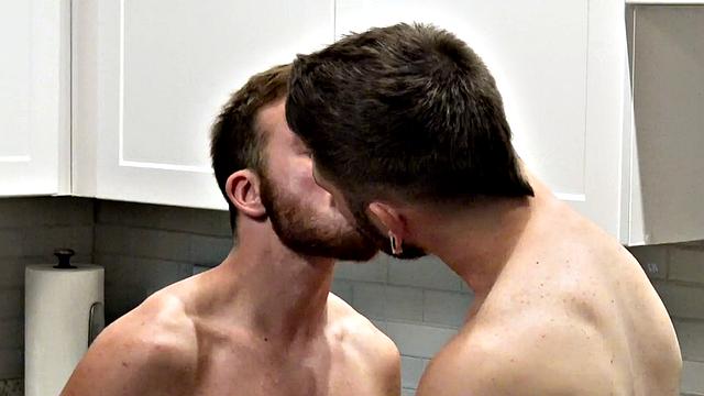 FTM amateur stud gets licked and fucked in the kitchen