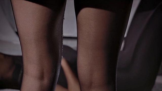 Monochrome Strap on Sex on a Silver Tuffet