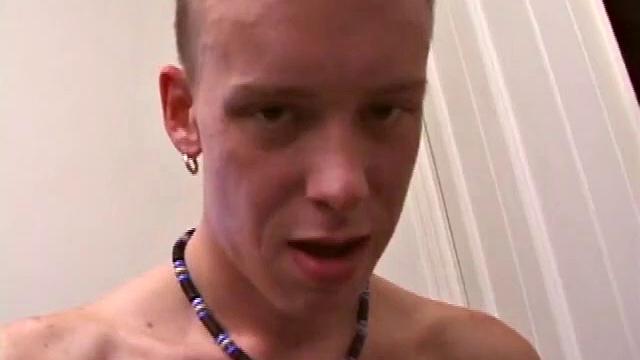 Roar and Brett hook up and both think they might have sex. There's some kissing, before Brett pulls Roar's penis out of his pants and goes down on it. Roar, in turn, rips off Brett's shirt and then his own.