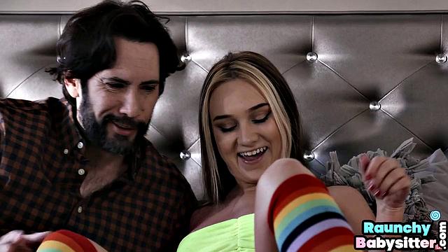 Big ass stockings bae smashed by boss