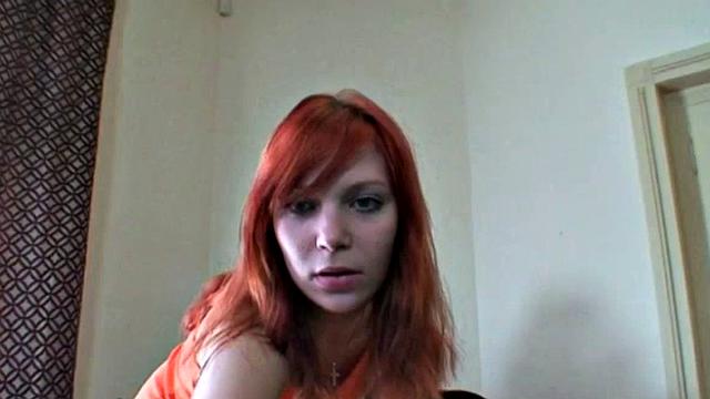 Redhead teen fucks gramps dick after blowjob