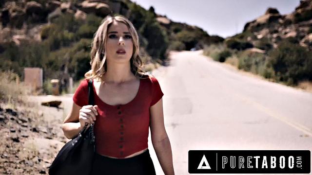 PURE TABOO Desperate Hitchhiker In Trouble Kristen Scott Seduces Escaped Criminal To Save Life