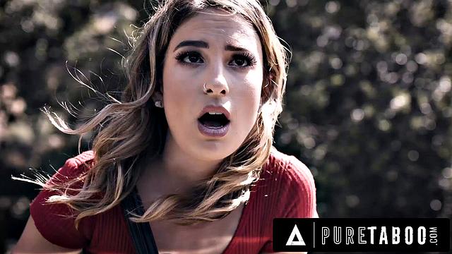 PURE TABOO Desperate Hitchhiker In Trouble Kristen Scott Seduces Escaped Criminal To Save Life