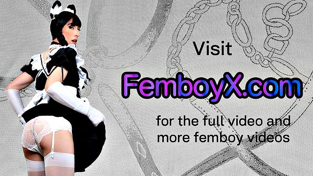 Longhair femboi in deepthroat session