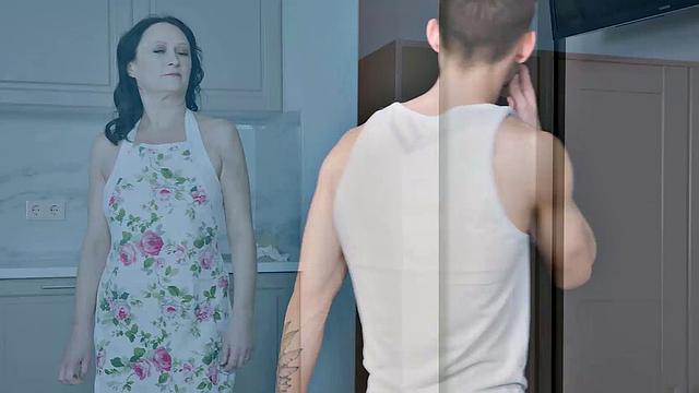 SHAME4K. Cock of stepson's friend is better for the mature than dildo