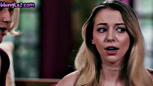 Lez MILF seduces beauty before fingering hardcore