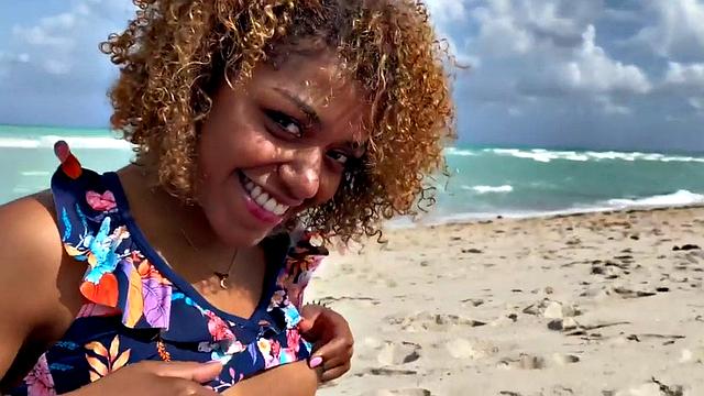 Ebony POV smalltits babe closeup fucks her step cousin