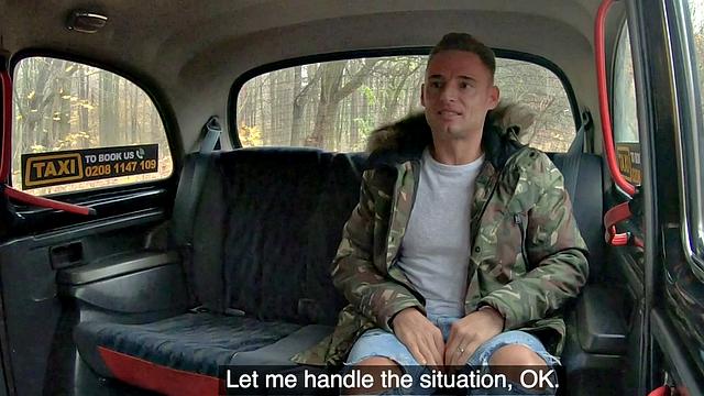 Taxi driving curvy babe rides passenger before missionary