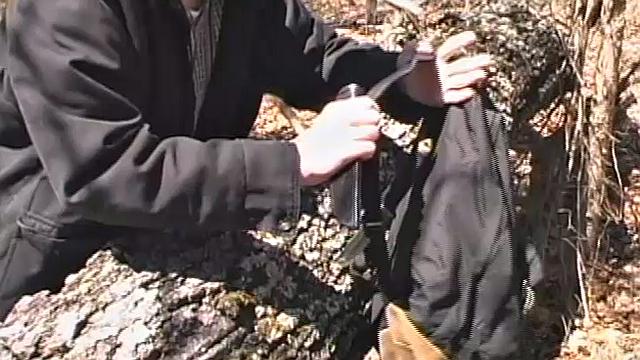 When 18 year old Derrick Windsor is out hiking in the woods, he gets the urge to jerk off. The young man looks around and sees he's alone, so he leans on a fallen tree and pulls down his pants just enough to work his growing cock.