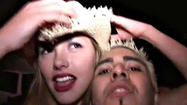 Dick sucking college teen eats cock