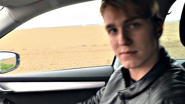 Straight Euro stud picked up and POV fucked by daddy