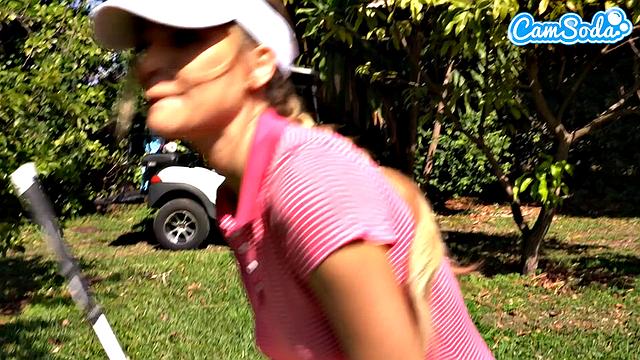 Camsoda - Sexy petite blonde masturbates outdoors