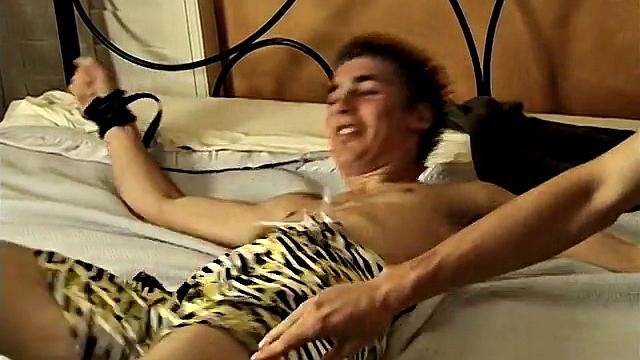 Evan Heinze gets tickled and teased by Ian Madrox and Kelly Cooper, but he's laughing too hard to tap out