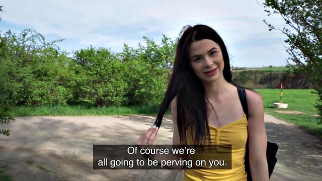 Picked up babe fucked in POV after throating