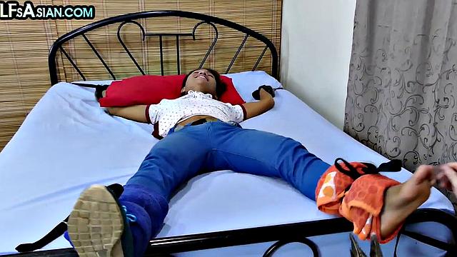 Tickling DILF fucks Asian twink in greedy asshole