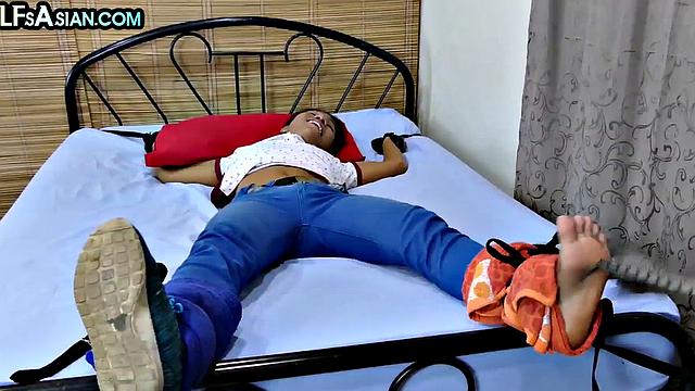 Tickling DILF fucks Asian twink in greedy asshole