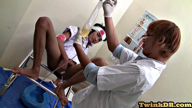 Real asian patient by doctor