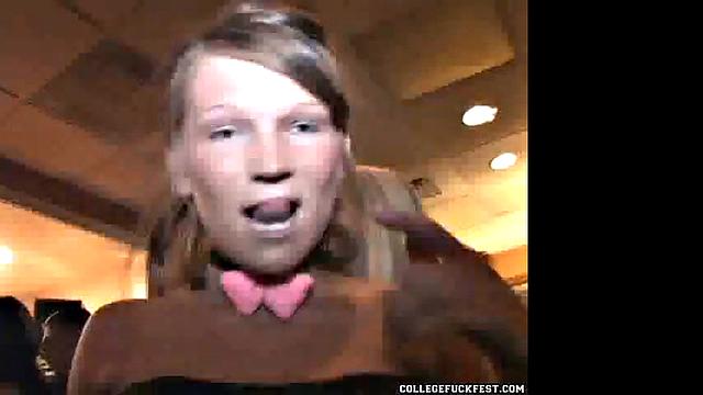 College Party Girls Blowjob the Big Dick