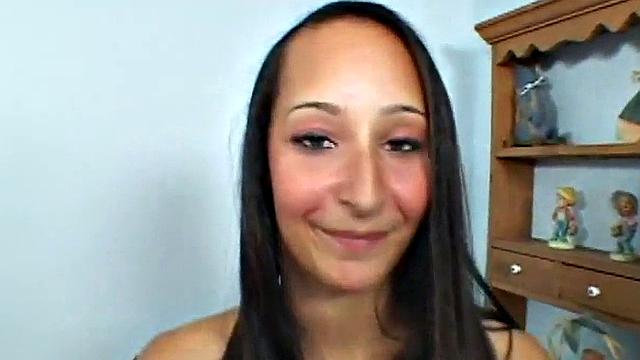 Watch Laycie tease and please a white cock with her big tits & dress