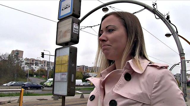 Cute Blonde Opens for Free Transit