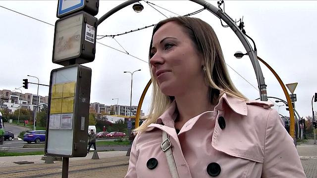 Cute Blonde Opens for Free Transit