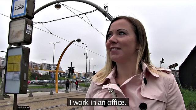 Cute Blonde Opens for Free Transit