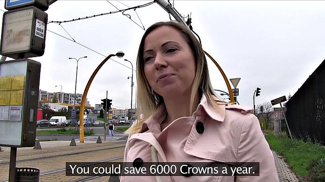 Cute Blonde Opens for Free Transit