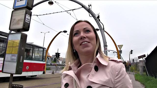 Cute Blonde Opens for Free Transit