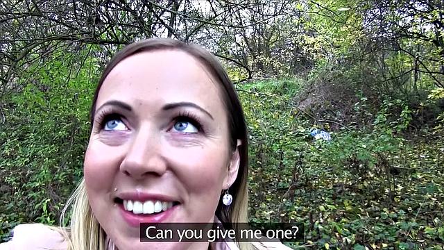 Cute Blonde Opens for Free Transit