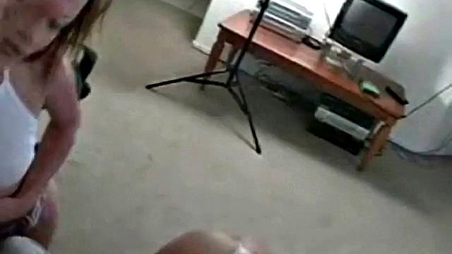 Teen babes give a double blowjob in POV close up sex scene