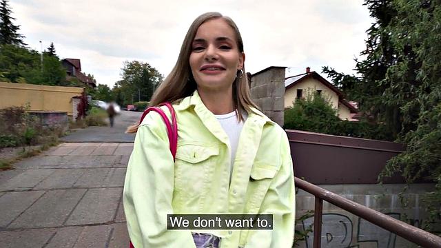 Picked up babe banged doggystyle for cash outdoors