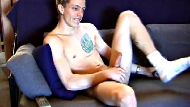 Shane strokes his thick cock and shows off every intense moment