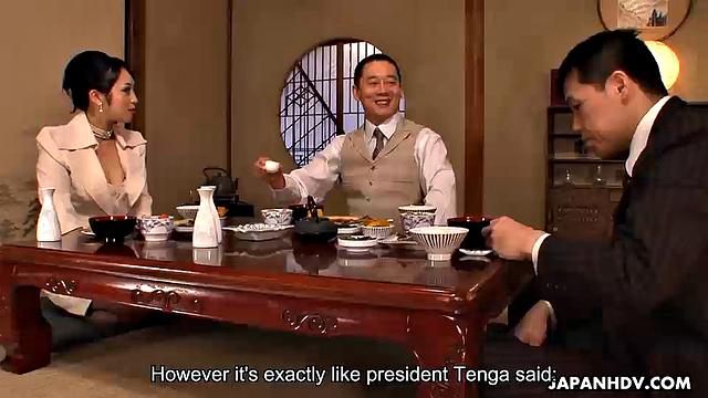 Elegant office darling gets fucked hard