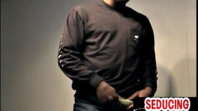 Retro spex guy tugging himself