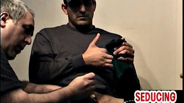 Retro spex guy tugging himself