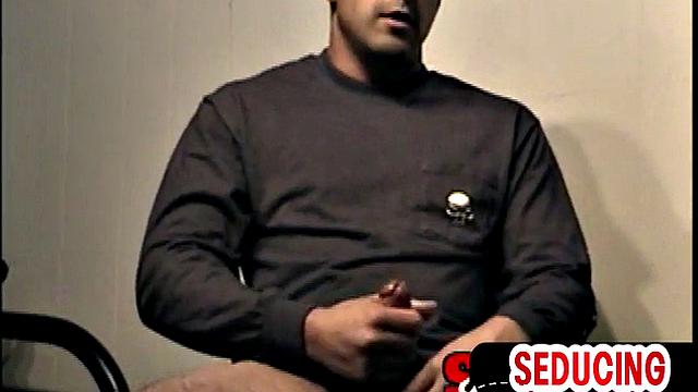 Retro spex guy tugging himself